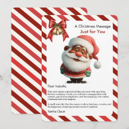 Festividades Cartão de Mensagem de Natal do Papai Noel para Cri