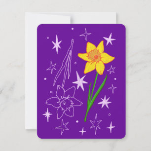 Festividades Cartão de Mês de Aniversário de Março (Daffodil)