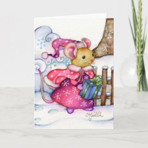 Festividades Cartão de Mouse Presente de Natal