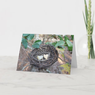 Festividades Cartão de namorados c/ 2 Ovos cardíacos dentro