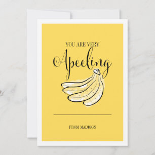 Festividades Cartão de Namorados de Banana com Fruta Engraçado