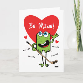 Festividades Cartão de Namorados de Monstro de Hockey para Cria
