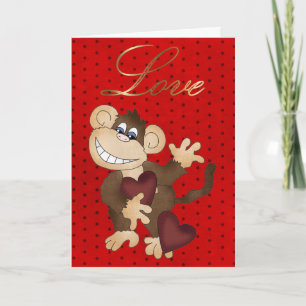 Festividades Cartão de Namorados macaco