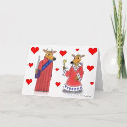 Festividades Cartão de Namorados Ox King e Queen of Hearts