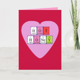 Festividades Cartão de Namorados periódica de mesa Hot Honey