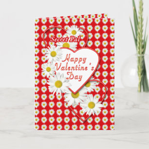 Festividades Cartão de Namorados Secreto Pal Daisies e Corações