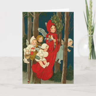 Festividades Cartão de Natais vintages de Ângulos de Natal