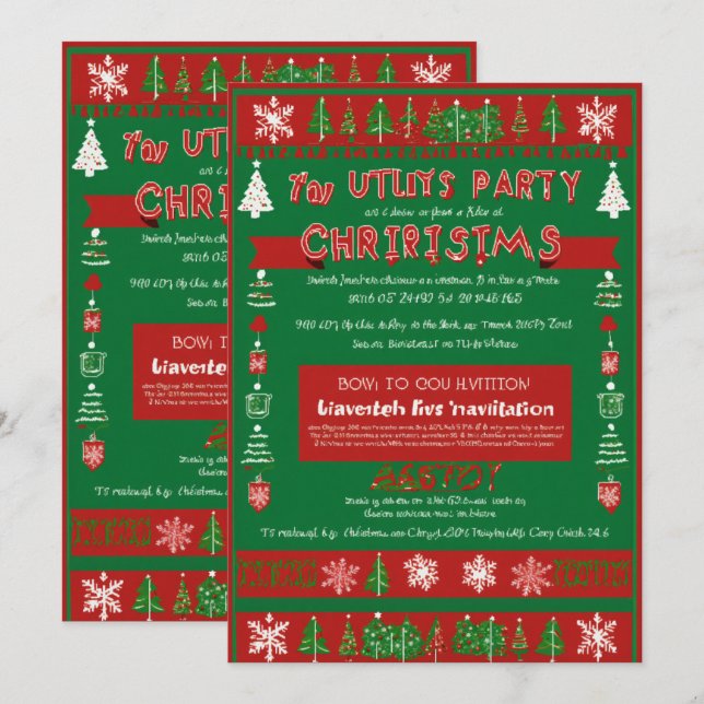 Festividades Cartão de Natal (Frente/Verso)