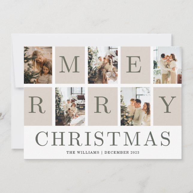 Festividades Cartão de Natal 2023 Saudação de Natal com Foto (Frente)