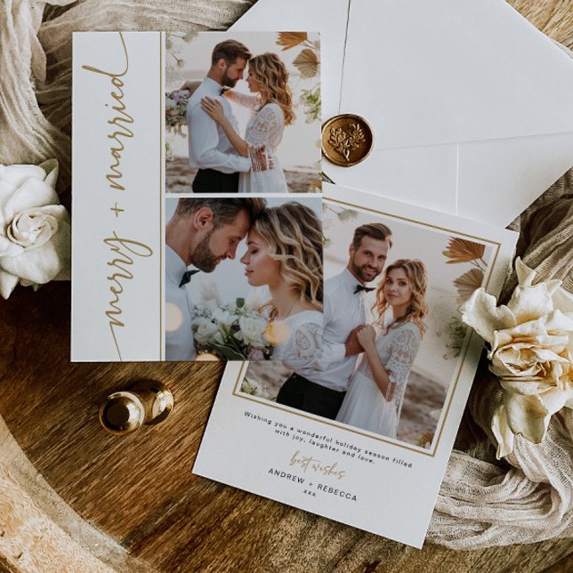 Festividades Cartão de Natal 3 Dourado Novo Cartão de Férias Fo (Criador carregado)