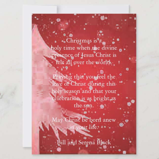 Festividades Cartão de Natal "A Presença de Jesus Flat" (Frente)