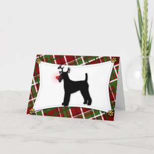 Festividades Cartão de Natal Airedale Terrier Reindeer