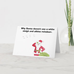 Festividades Cartão de Natal Albino Reindeer