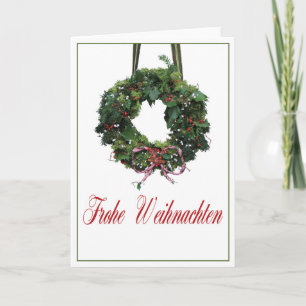 Festividades Cartão de Natal alemão de Frohe Weihnachten