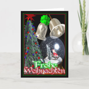 Festividades Cartão de Natal alemão de Frohe Weihnachten