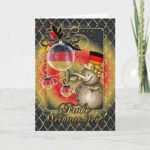 Festividades Cartão de Natal Alemão - Frohe Weihnachten