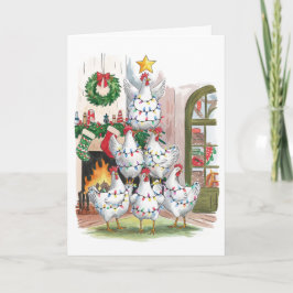 Festividades Cartão de Natal Amor de Galinha Natal