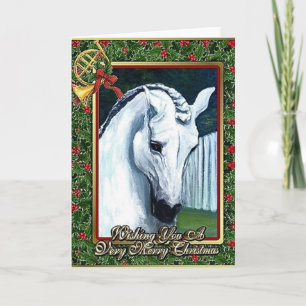 Festividades Cartão de Natal andaluz do vazio do cavalo do