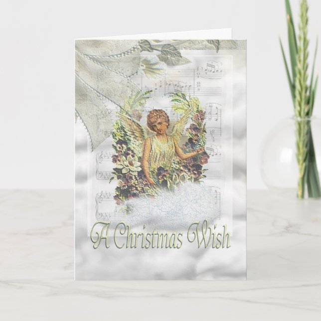 Festividades Cartão de Natal Angel (Frente)