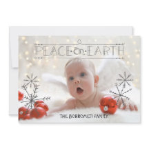 Cartão de Natal Angelic One Photo Peace On Earth