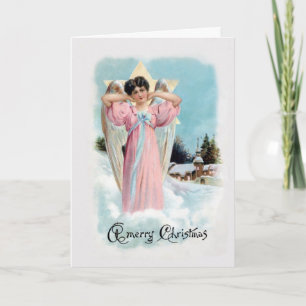Festividades Cartão de Natal Anjo de 1906