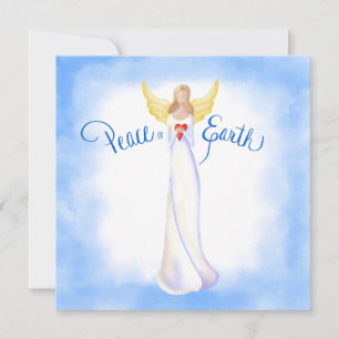 Festividades Cartão de Natal Anjo Paz na Terra