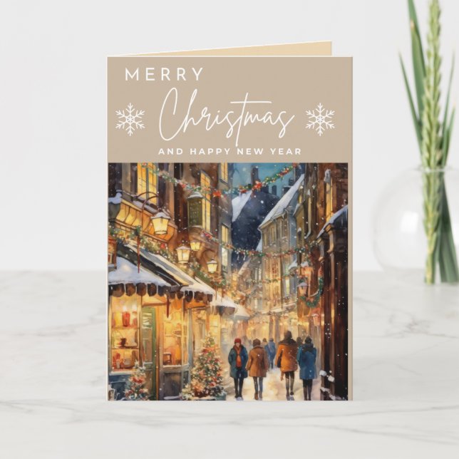 Festividades Cartão de Natal Antigo (Frente)