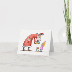 Festividades Cartão de Natal Antigo Desenhado à Mão