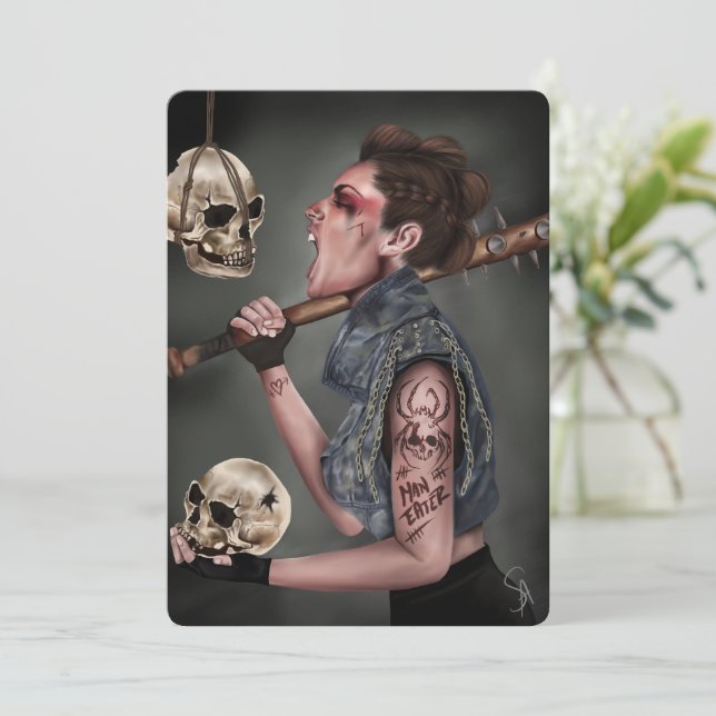 Festividades Cartão de Natal Antimainstream - Peça de Arte Digi (Em pé/Frente)