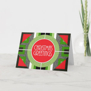Festividades Cartão de Natal Art Deco