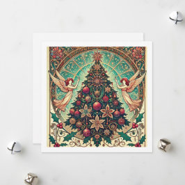 Festividades Cartão de Natal Art Nouveau