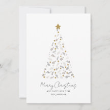 Cartão de Natal Árvore de Natal Alegre