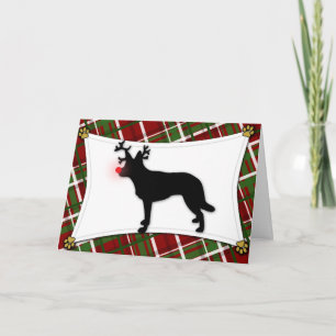 Festividades Cartão de Natal australiano da rena do Kelpie