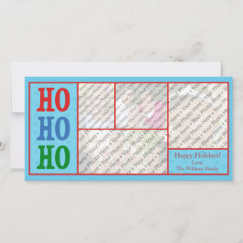 Festividades Cartão de Natal Azul com Texto Personalizado