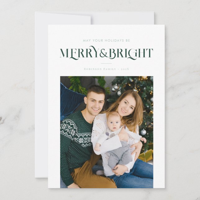 Festividades cartão de natal azul elegante e alegre da moda (Frente)