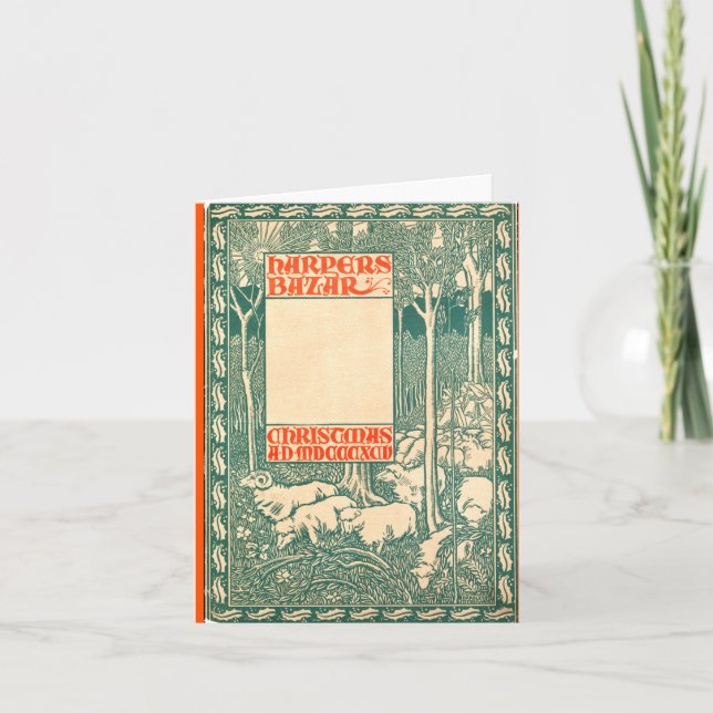 Festividades Cartão de Natal Bazar de Harper (Frente)