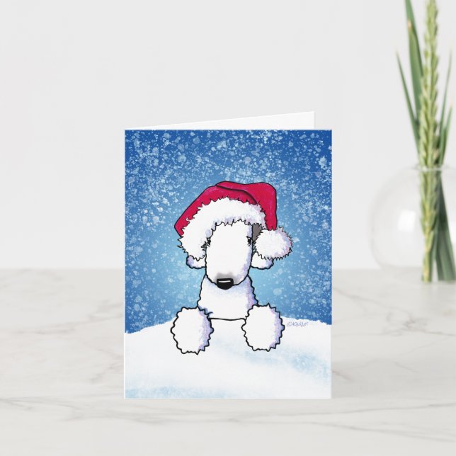 Festividades Cartão de Natal Bedlington (Frente)