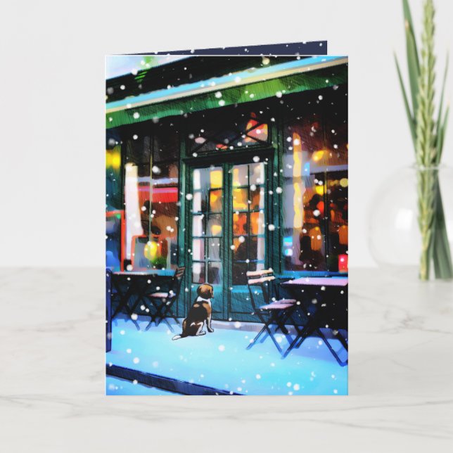 Festividades Cartão de Natal Begle Personalizável (Frente)