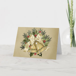 Festividades Cartão de Natal Bells com Bronzeado Bonito
