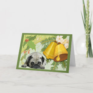 Festividades Cartão de Natal Bels do Pug