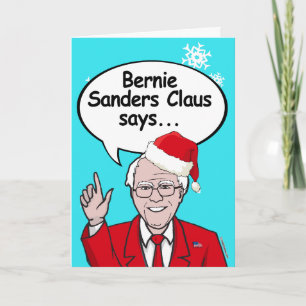 Festividades Cartão de Natal Bernie Sanders - Bernie Sanders Cl