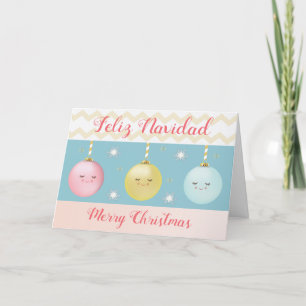 Festividades Cartão de Natal Bilingue Espanhol Feliz Navidad