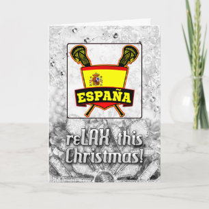 Festividades Cartão de Natal Blindagem Espanhola de Lacrosse e
