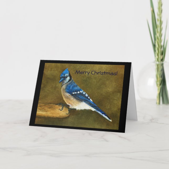 Festividades Cartão de Natal Blue Jay (Frente)