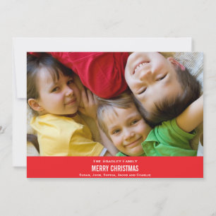 Festividades Cartão de Natal Bold Red Ribbon