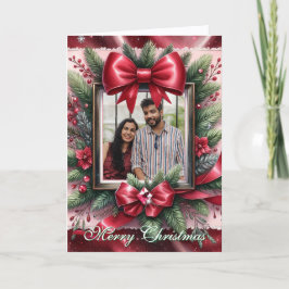 Festividades Cartão de Natal bonito Crimson Holly