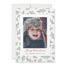 Cartão de Natal Botânico de Berries