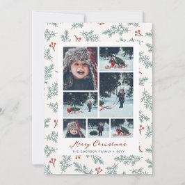 Festividades Cartão de Natal Botânico Fotográfico