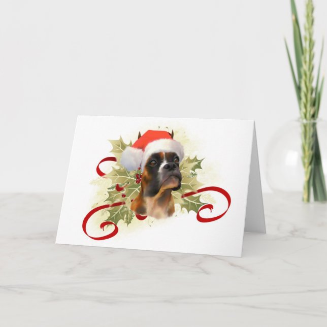 Festividades Cartão de Natal Boxer (Frente)