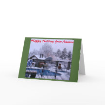 Cartão de Natal Branco da arizona